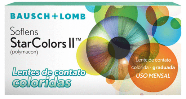 Lentes de Contato Coloridas SofLens StarColors II - Com Grau-430